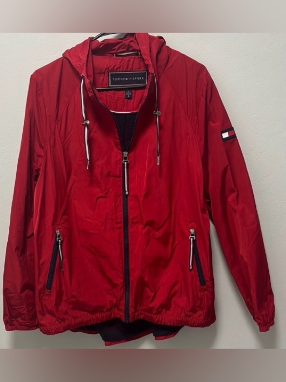 NWT, Tommy Hilfiger Red Jacket, With Hood, Size M